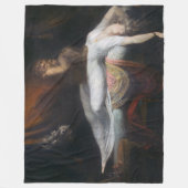 Nightmare beroemd gemaakt door Henry Fuseli Gothic Fleece Deken (Voorkant)