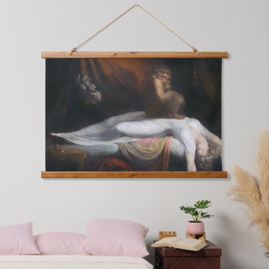 Nightmare beroemd gemaakt door Henry Fuseli Gothic Hangend Wandkleed (Slaapkamer)