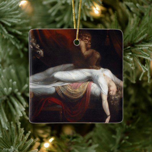 Nightmare beroemd gemaakt door Henry Fuseli Gothic Keramisch Ornament (Boom)