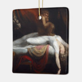 Nightmare beroemd gemaakt door Henry Fuseli Gothic Keramisch Ornament (Links)