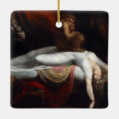 Nightmare beroemd gemaakt door Henry Fuseli Gothic Keramisch Ornament (Achterkant)