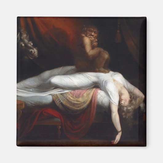 Nightmare beroemd gemaakt door Henry Fuseli Gothic Magneet (Voorkant)