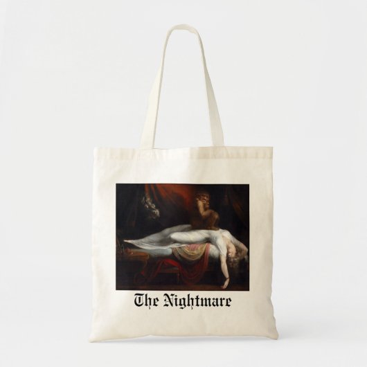Nightmare beroemd gemaakt door Henry Fuseli Gothic Tote Bag (Voorkant)