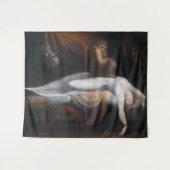 Nightmare beroemd gemaakt door Henry Fuseli Gothic Wandkleed (Voorkant (horizontaal))