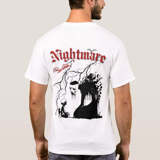 Nightmare – Dark Fantasy Art Design T-shirt (Achterkant)