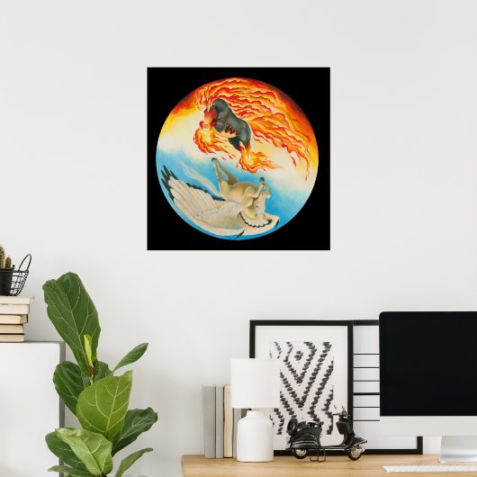 Nightmare en Mesa Pegasus Yin Yang Poster (Thuiskantoor)