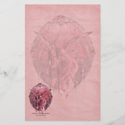 Nightmare Gothic Stationery Briefpapier (Voorkant)