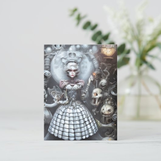 Nightmare in Wonderland Horror Theme Briefkaart (Staand voorkant)