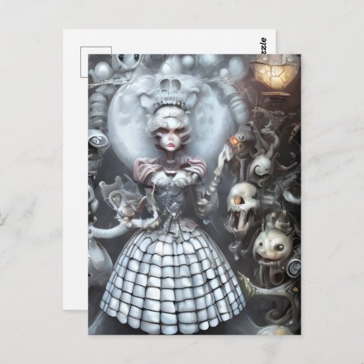 Nightmare in Wonderland Horror Theme Briefkaart (Voorkant / Achterkant)