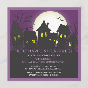 Nightmare Nabuurschap Halloween Party Invitation Kaart