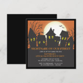 Nightmare Nabuurschap Halloween Party Invitation Kaart (Voorkant / Achterkant)