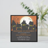 Nightmare Nabuurschap Halloween Party Invitation Kaart (Staand voorkant)