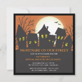 Nightmare Nabuurschap Halloween Party Invitation Kaart (Voorkant)