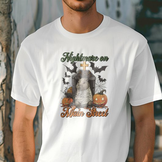 Nightmare on Main Capybara Halloween Grappig T-shi T-shirt