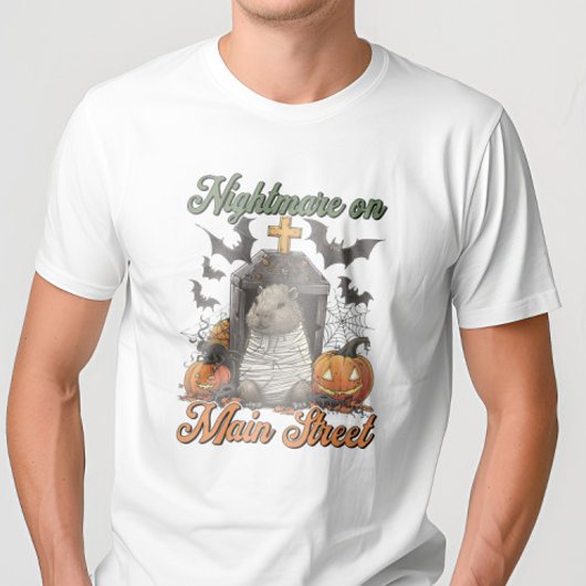 Nightmare on Main Capybara Halloween Grappig T-shi T-shirt