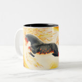 Nightmare redesign tweekleurige koffiemok (Voorkant links)