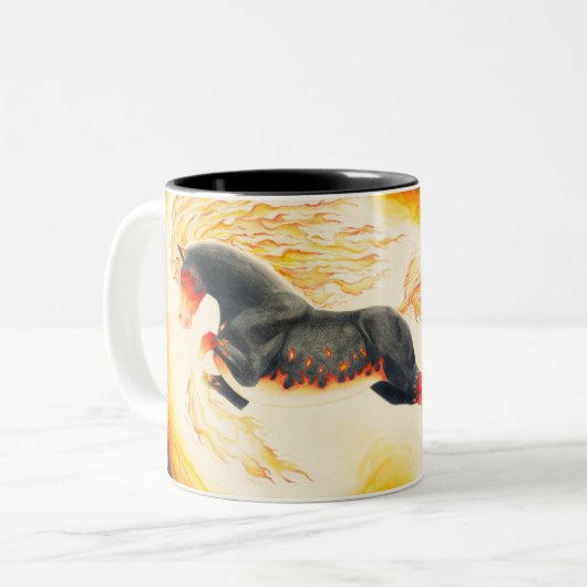 Nightmare redesign tweekleurige koffiemok (Voorkant links)