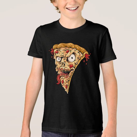 Nightmare Slice: een beet die je niet zult vergete Tri-Blend Shirt (Voorkant)