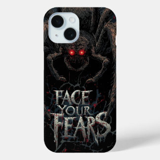 Nightmare Spider - Dark Horror Illustratie iPhone 15 Case