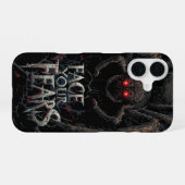 Nightmare Spider - Dark Horror Illustratie iPhone 16 Hoesje (Achterkant horizontaal)