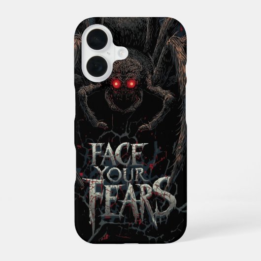 Nightmare Spider - Dark Horror Illustratie iPhone 16 Hoesje (Achterkant)