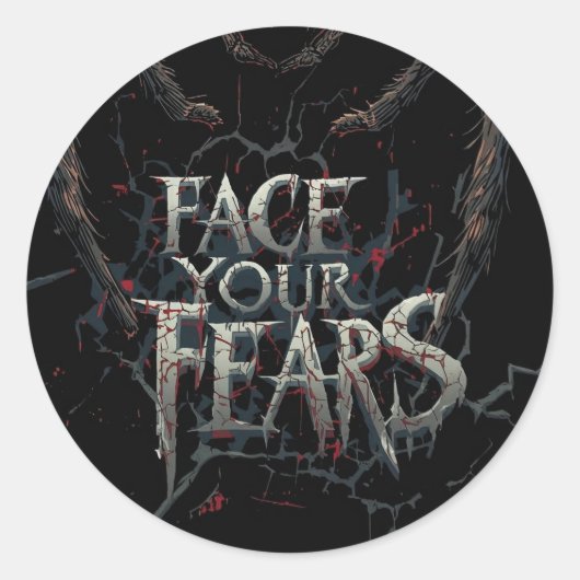 Nightmare Spider - Dark Horror Illustratie Ronde Sticker (Voorkant)