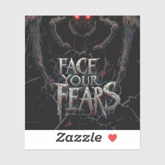 Nightmare Spider - Dark Horror Illustratie Sticker (Vel)