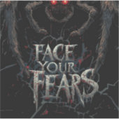 Nightmare Spider - Dark Horror Illustratie Sticker (Voorkant)