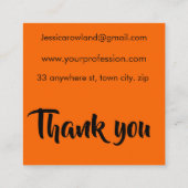 NIGHTMARE TRICK OR TREAT HALLOWEEN VIERKANTE VISITEKAARTJE (Achterkant)