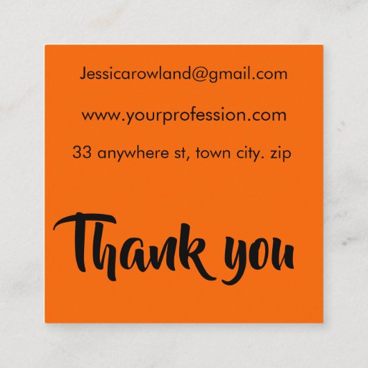 NIGHTMARE TRICK OR TREAT HALLOWEEN VIERKANTE VISITEKAARTJE (Achterkant)