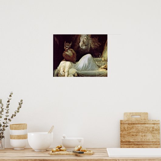 Nightmare van Henry Fuseli Poster (Keuken)