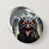 "Nightmare Wings: De Getande Vampieruil" Ronde Button 7,6 Cm (Voorkant /achterkant)