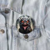 "Nightmare Wings: De Getande Vampieruil" Ronde Button 7,6 Cm (In situ)