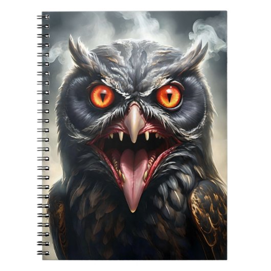 Nightmare Wings: The Fanged Vampire Owl is een Ame Notitieboek (Voorkant)