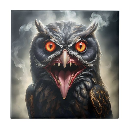 Nightmare Wings: The Fanged Vampire Owl is een Ame Tegeltje (Voorkant)