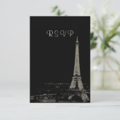 Nights in Paris RSVP Kaartje (Staand voorkant)