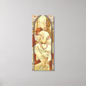 Night's Rest Nouveau door Alphonse Mucha Canvas Afdruk (Voorkant)