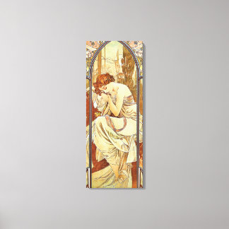 Night's Rest Nouveau door Alphonse Mucha Canvas Afdruk
