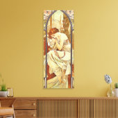 Night's Rest Nouveau door Alphonse Mucha Canvas Afdruk (Insitu (Woonkamer))
