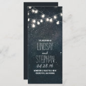 Nights Stars en String Lights Wedding Programma's (Voorkant / Achterkant)