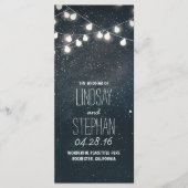 Nights Stars en String Lights Wedding Programma's (Voorkant)