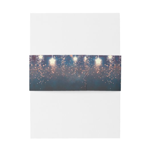 Nights Stars Romantic Wedding Uitnodigingen Wikkel (Achterkant Voorbeeld)