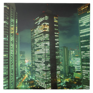 Nightscape, Shinjuku, Tokyo, Japan Tegeltje