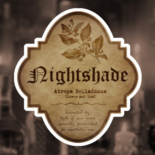 Nightshade Apothecary DC Sticker