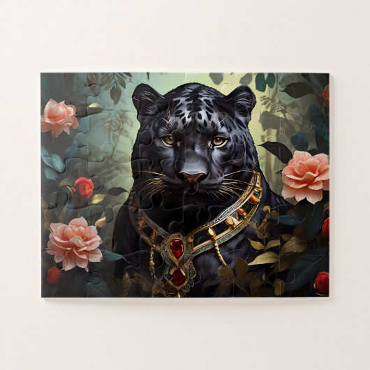 Nightshade Panther Wildlife Natuur Liefhebbers Legpuzzel (Horizontaal)