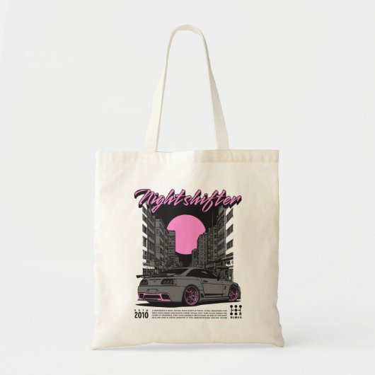 Nightshifter – Tokyo Midnight Racing Team Tote Bag (Voorkant)