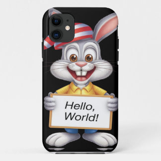 Nighttime Bunny Delight" - Konijn Telefoonhoesje Case-Mate iPhone Case