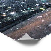 Nighttime City Snowfall Poster (Hoek)