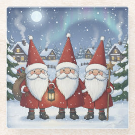 Nighttime Norway Nisse, Coaster Glazen Onderzetter