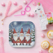 Nighttime Norway Nisse, Paper Plates Papieren Bordje (Feest)